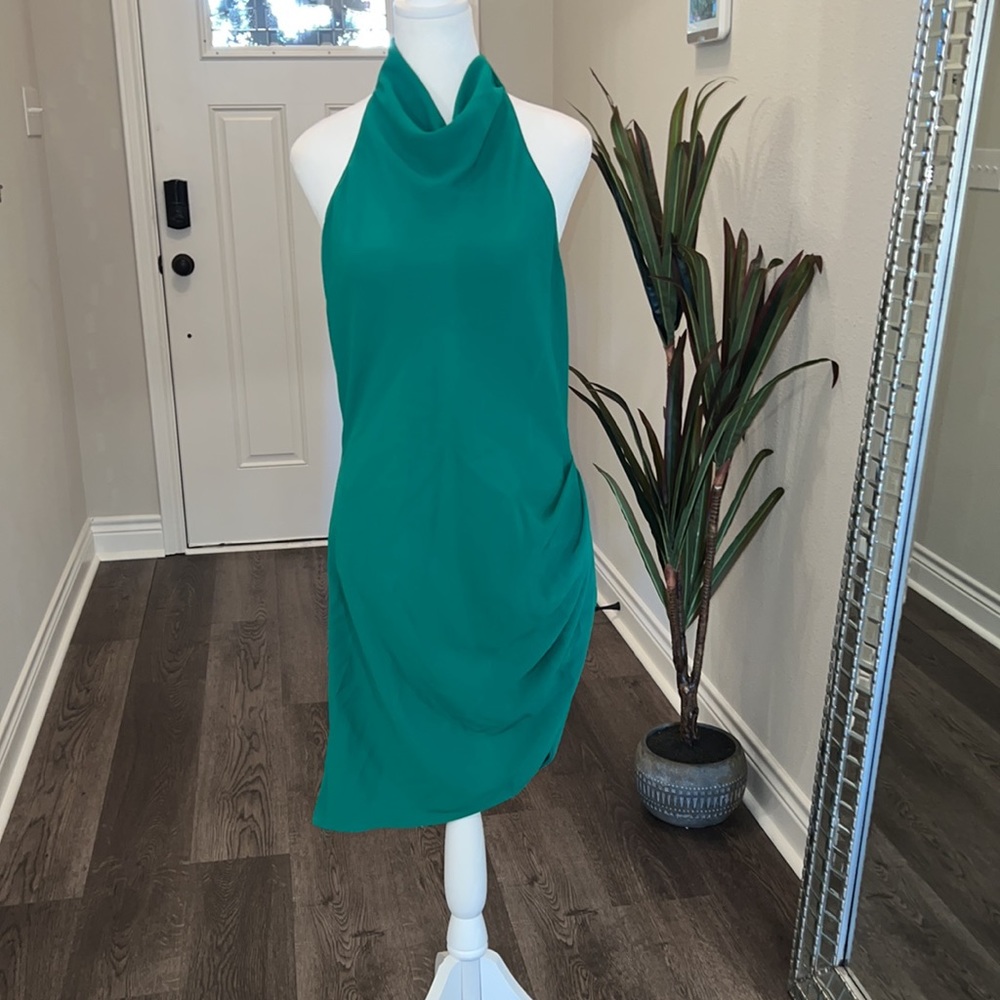 Amanda Uprichard Samba Dress in Dark Green - Picture 7 of 10